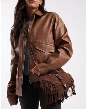 Glamorous – tasche aus wildlederimitat - Braun