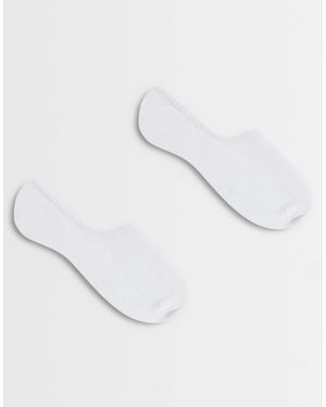 Pieces – 2er-pack sneakersocken - Weiß