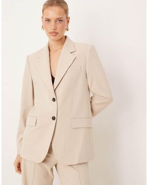 Mango Paris Tailored Blazer Co-ord - Natural