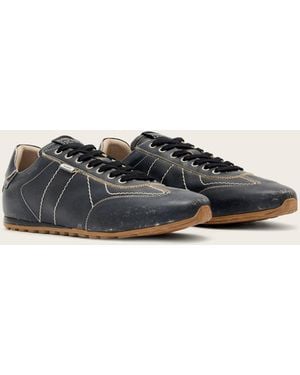 AllSaints Liam Leather Low Top Sneakers - Black