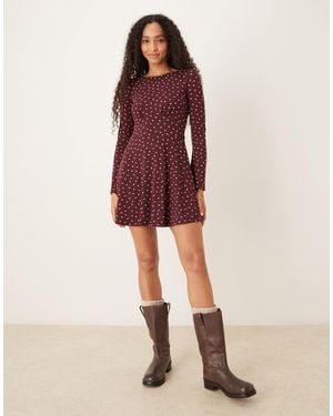 Nobody's Child Tate Long Sleeve Mini Dress - Purple