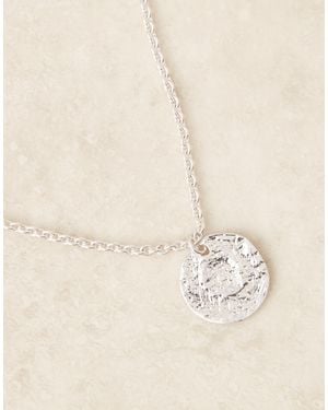 ASOS Necklace With Hammered Coin Pendant - Metallic