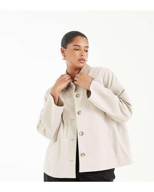 Vero Moda Barnjack Met Contrasterend Kraagdetail - Naturel