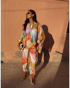 Never Fully Dressed Naomi Abstract Balloon Pants - Orange