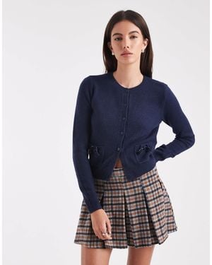 Hollister Bow Detail Cardigan - Blue