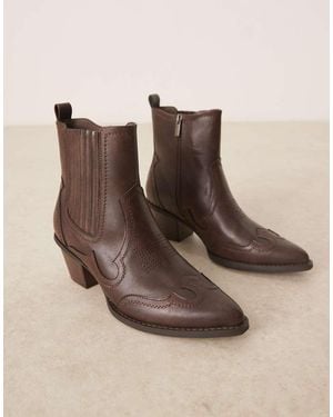 ASOS Western Chelsea Boots - Black