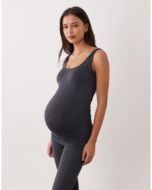 Mama.licious Mamalicious Maternity Seamless Vest Top Co-ord - Blue