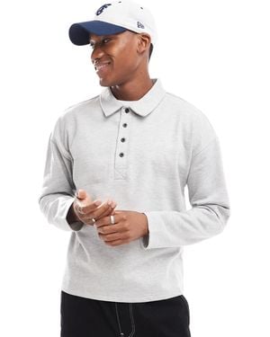 Another Influence Half Button Rugby Sweat - White