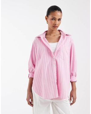 Gap Relaxed Fit Poplin Shirt - Pink