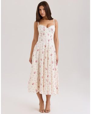 House Of Cb Steffani Stretch Cotton Midi Sundress - Pink