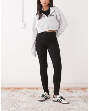 Noisy May Callie High Waist Skinny Jean - Black