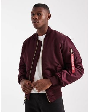 Alpha Industries Reversible Ma-1 Unisex Heritage Bomber Jacket - Red