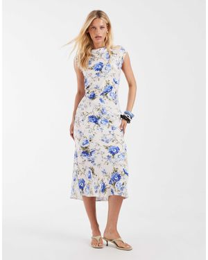 & Other Stories Boat Neck Midi Dress - Gray