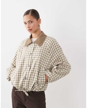 Barbour Ovingham Contrast Collared Jacket - Natural