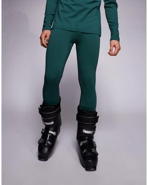 ASOS 4505 Ski & Snow Asos 4505 Ski Thermal Fleece Back Base Layer Legging With Sweat Wicking - Blue
