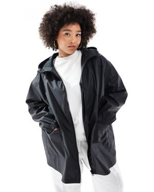 ASOS Asos Design Curve Rubberised Rain Coat - Black