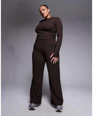 4505 Curve Icon High Waist Wide Leg Dance Pant - Grey