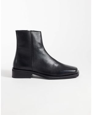 ASOS Chelsea Boots With Square Toe - Black