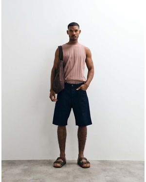 Jack & Jones Alex baggy Shorts With Contrast Stitching - Blue