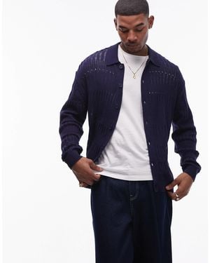 TOPMAN – strickjacke - Blau