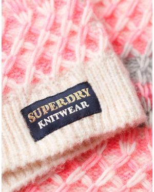 Superdry – cropped-strickpullover - Pink