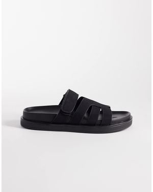 New Look Chunky Interwoven Cross Strap Sandal - Black