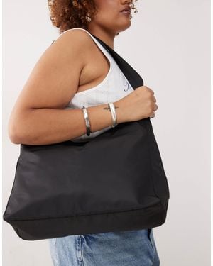 Weekday – carry – übergroße schultertasche - Schwarz
