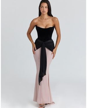House Of Cb Clara & Blush Chiffon Maxi Dress - Black