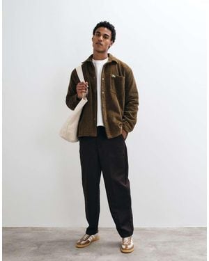 Lacoste Padded Cord Overshirt - Brown