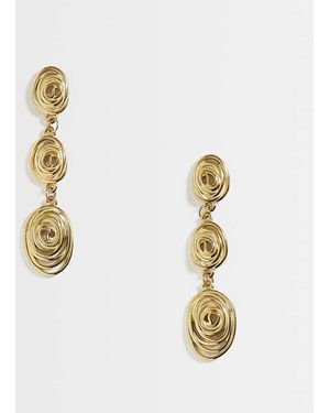 8 Other Reasons Pendientes Largos Llamativos Con Diseño De Remolinos Chapados En Oro De 18 Quilates - Metálico