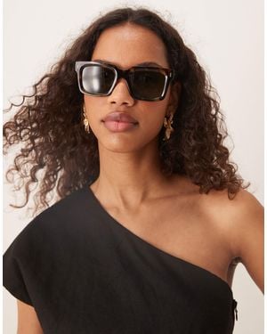 ASOS Chunky Tort Square Sunglasses - Black