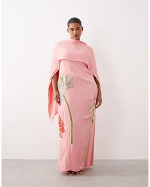 strapless open back dress for Love and Lemons Elea Maxi Dress in Rose Pink