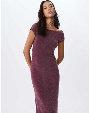 Stradivarius Midi-Jurk Met Open Achterkant - Paars
