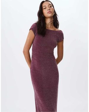 Stradivarius Vestito Midi Con Schiena Scoperta - Viola