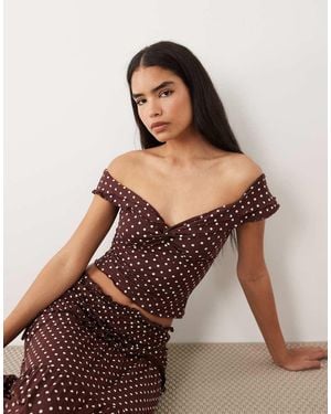 Tiger Mist Denali Off Shoulder Top - Brown