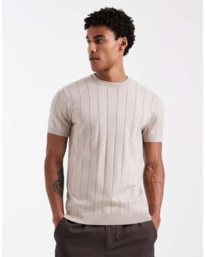 New Look Knitted T-Shirt - White