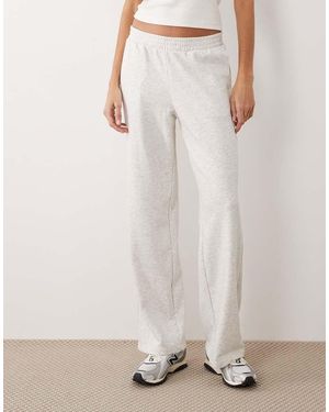 JJXX Joggers Gris Claro De Pernera Ancha De - Blanco