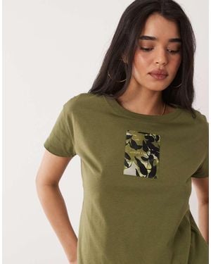 ARMANI EXCHANGE Camiseta Con Parche Del Logo En-Verde