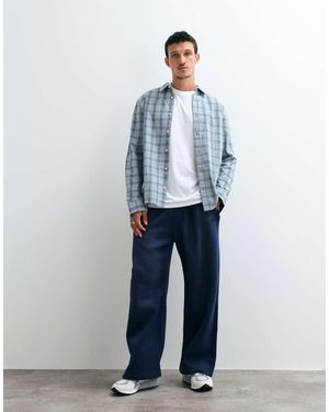 Hollister Essential Logo baggy Low Rider joggers - Blue