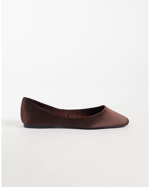 Mango Ballerines en satin - Marron