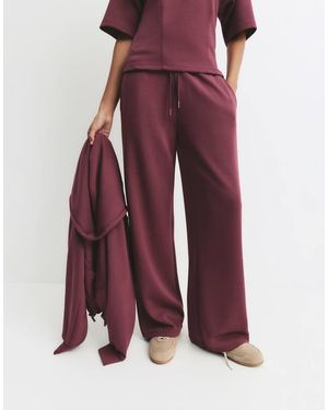 Pull&Bear Sweatpant Met Wijde Pijpen - Rood