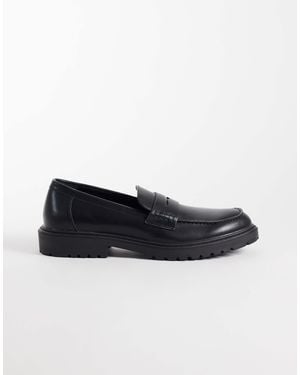 SEQWL Sven Square Toe Loafers - Black