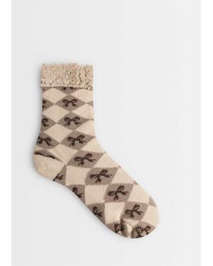 Loungeable Loungable Cosy Slippers Sock - Natural