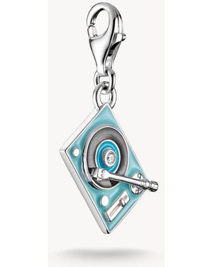 Thomas Sabo Charm A Forma Di Giradischi 3D Tonalità, Menta, Nero E Turchese - Blu