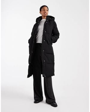 Vero Moda 2 In 1 Longline Puffer Coat With Removeable Sleeves In - Black