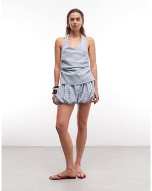 ASOS Bubble Hem Short - Blue