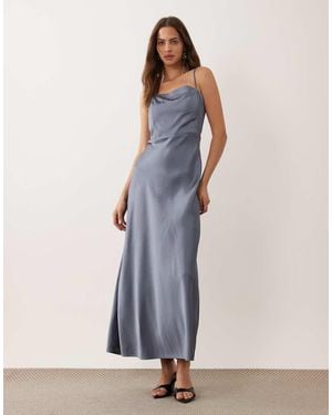 Abercrombie & Fitch Strappy Square Neck Maxi Dress - Blue