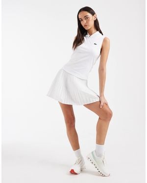 Lacoste Tennis Performance Logo Mini Tennis Skirt - White