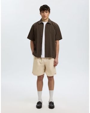 SELECTED Cotton Poplin Drawstring Short - Natural