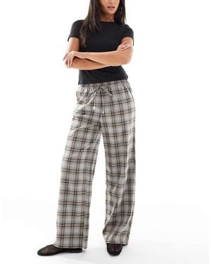 ONLY Pull On Wide Leg Trousers - Grey